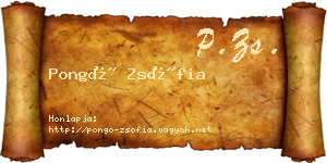 Pongó Zsófia névjegykártya